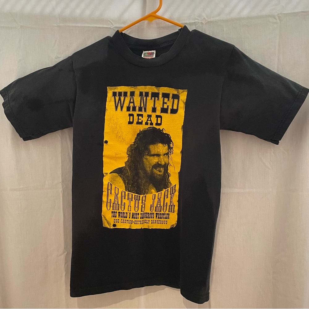 Mankind Mick Foley
Vintage 90’s Cactus Jack T shirt
“Wanted Dead”